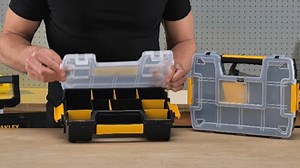 Stanley Sortmaster Doppelorganizer Werkzeugbox leer STST1-71197 / Stapelbarer Werkzeugkasten mit entnehmbare Einsätzen & kombinierbar mit bis zu zwei weiteren Organizern