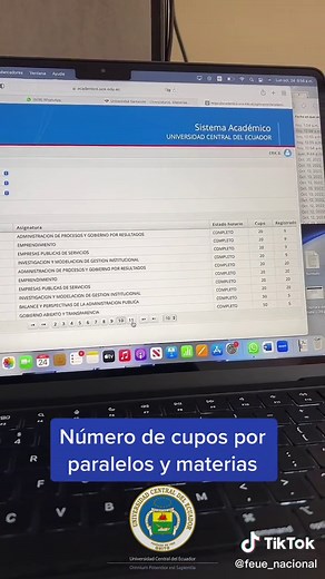 Cupos y paralelos en la UCE: Todo lo que necesitas saber