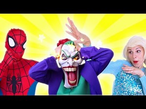 SPIDERMAN & FROZEN ELSA vs JOKER - PRANKS GONE WRONG!!