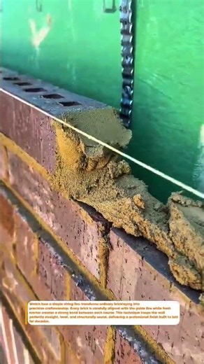 Perfect Brick Line Every Time! #Bricklaying #Masonry #Construction