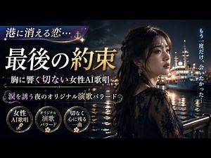 🌃 港に消える恋…「最後の約束」胸に響く切ない女性AI歌唱｜涙を誘う夜のオリジナル演歌バラード