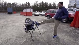 Google's creepy robot dog gets beaten up by nerds