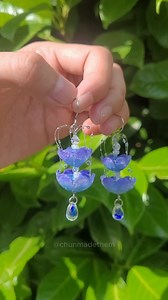 317 reactions · 29 shares | Dreamy fountain earrings Size: 55mm Earring Hook: stainless steel  Join my Patron for full tutorial ⛲ Finished pieces now available on my online store (Purple Blue 2 pairs left only) #handmade #fountain #fairycore #shrinkplastic #chunmadethem #giftideas #diy #手作耳環 | Chunmadethem | Facebook