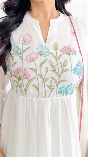 Pretties cotton embroidered kurta sets perfect for any occasion💖 #myntrahaul #suit #cottonsuit