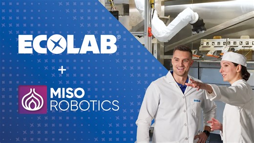 Today, we are excited to share news of Ecolab’s new partnership with Miso Robotics. Together we will bring Miso Robotics' full portfolio of automation and robotic solutions to our foodservice customers, unlocking operational savings, business value and accelerating growth. Discover how we are bringing 100 years of Ecolab innovation and technology to help foodservice operators achieve their business and hygiene requirements more efficiently: https://bit.ly/3In1Req | Ecolab