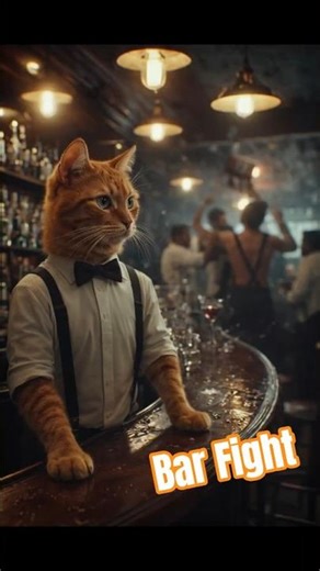 POV: You Are A Cat Bartender In A Brawl