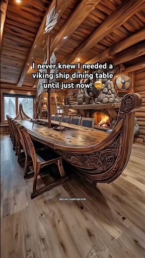 These viking ship dining tables look absolutely epic!