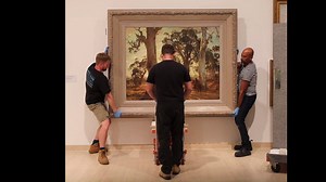 Our much-loved Hans Heysen masterwork 'Droving into the light' will be back on display from tomorrow! See it for FREE in our #AGWAHistorical gallery - open 9am-5pm, Monday to Wednesday. Image credit: Hans Heysen Droving into the light 1921 oil on canvas 155.0 x 122.0 cm (sight); 177.3 x 210.0 cm (framed) State Art Collection, Art Gallery of Western Australia Gift of Mr W.H. Vincent, 1922 | The Art Gallery of Western Australia - AGWA
