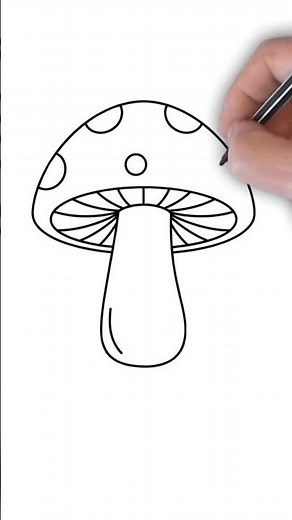 How to draw mushroom​ #howtodraw #mushroom #natureart #drawingtutorial #easyart #artforkids