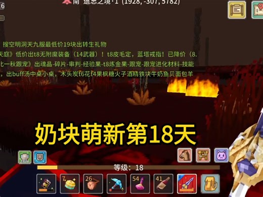 【奶块】萌新第18天熔岩树，琳的召唤到米德啦！