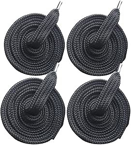 4Pcs Hoodie Flat Draw String Replacement 14mmX50 Inch Drawstrings Cord for Sweatpants, Sweatshirt, Jacket, Coats, Shorts, Pants, Swim, Trunks, Pullover Hooded (Black)