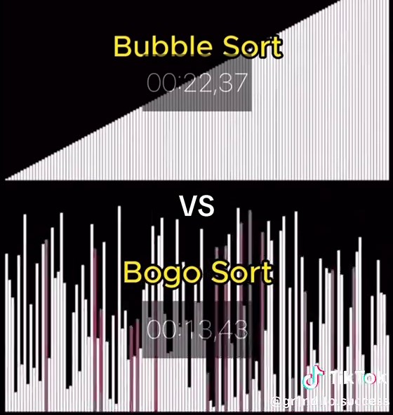 Bogo Sort VS Bubble Sort ! WHICH one is FASTER?#sorting #algorithm #sortingalgorithm #sortingalgorithms #bogosort #bubblesort