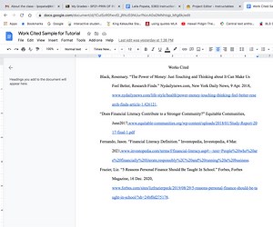 MLA Work Cited Citations