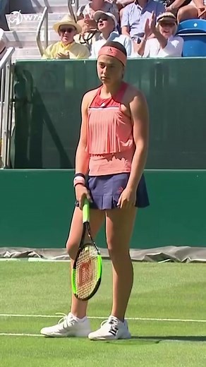 Not a happy camper (@wta) #tennis #tennisplayer #ostapenko #tennisfans #wtatennis