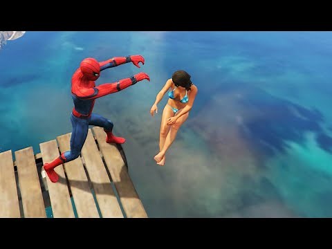 GTA 5 Water Ragdolls | Spider-Man ep.12 (Euphoria physics)