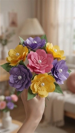 🌸✨ Beautiful Chart Paper Flower Craft! 💐