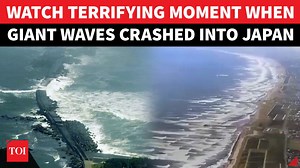 Japan: Fukushima nuke plant emptied amid 1.9 ft tsunami | Watch 1k giant waves heading to shores Powerful #tsunami waves triggered by an 8.8-magnitude earthquake off #Russia’s Kamchatka Peninsula hit the northern coast of #Japan, forcing 2 million people to evacuate to higher ground. A video showed several foamy waves crashing relentlessly as sirens warned residents, recalling memories of the devastating 2011 #Fukushima disaster. Japanese authorities responded swiftly by halting trains and ferri
