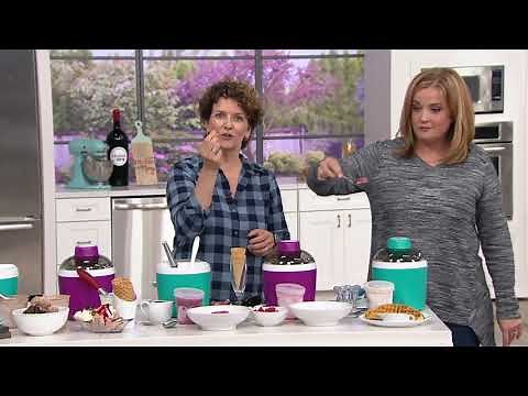 CooksEssentials 1.5 Pint Thermo-Electric Self-Freezing Ice Cream Maker on QVC