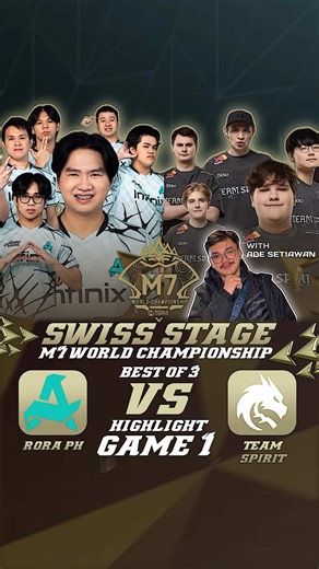 highlights • rora ph vs team spirit | game 1 m7 world championship• #auroraphilippines #teamspirit #MLBB #MLBBM7 #fypシ