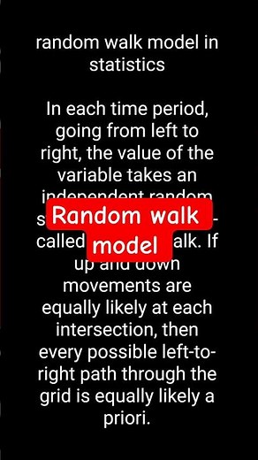 random walk model in statistics