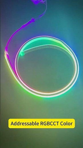 5-in-1 RGBCCT Programmable COB LED Strip Neon Rope Light - superlightingled