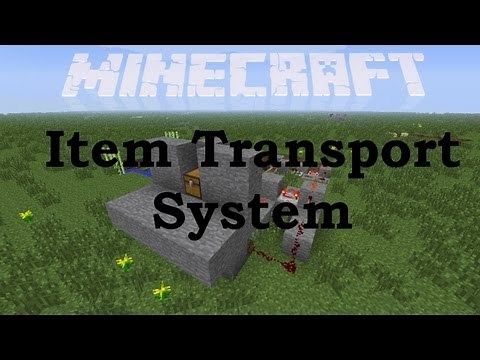 Simple Item Transport System - Minecraft Tutorial