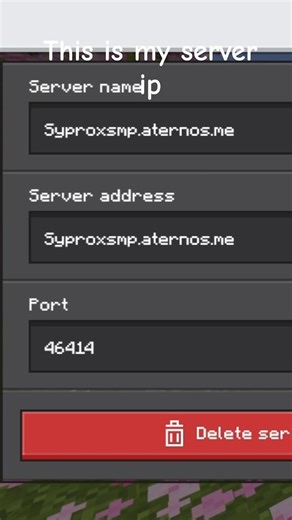 minecraft server ip address