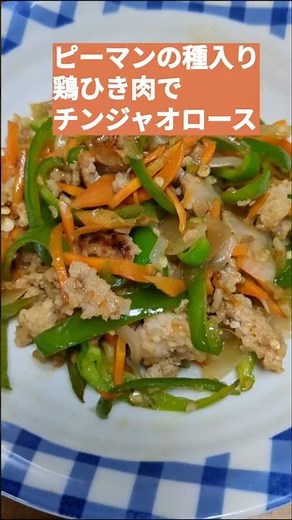 【ピーマンの種入り🫑鶏ひき肉でチンジャオロース】ズボラでもできる手抜き料理✨ #簡単レシピ #vlog #節約
