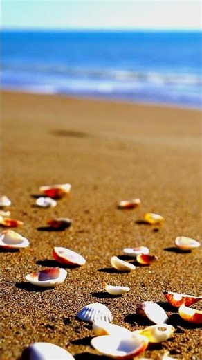 Relaxing Beach Waves & Seashells 🌊 | Calm Ocean Sounds for Sleep, Stress Relief & Peace