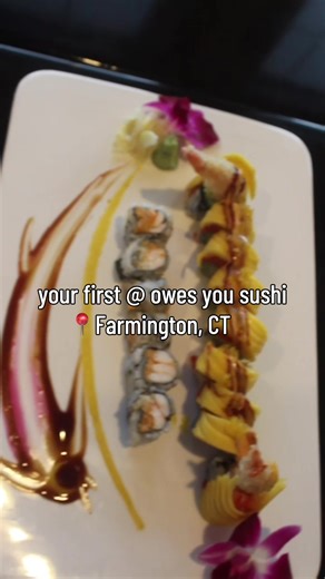 Send this to someone you want to get sushi with!! Come to Golden Mango on 2 Spring Lane Farmington CT for the best sushi!! We have all different varieties and the most beautiful plating. Hope to see you here soon 😉 #sushi #foryou #connecticut #local #viral