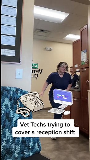 Bless our reception staff because I could never 📞😭 Shout out to @thatonevetassistant for the inspiration! #veterinarian #vetmed #vettechlife #vet #nurse #reception