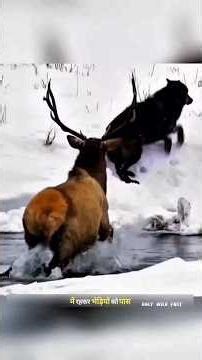 बारासिंघा ने समझदारी से बचाई भेडियो से जान | Wolves vs Swamp Deer | #wildlife | #shorts