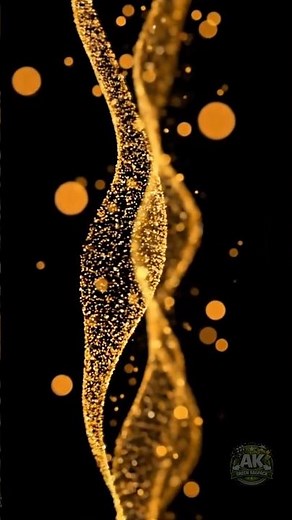 Golden Glitter Black screen animation video | gold sparkles overlay video