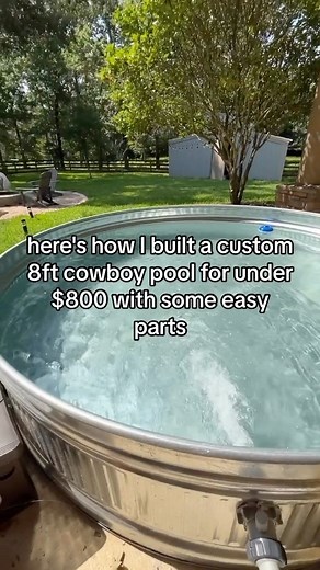 Garrett Brown | Airbnb and Real Estate Investor | How To Build A Pool For Cheap? You have to become a cowboy apparently 🤠 Parts needed - 8FT Stock Tank Pool Intex Filter Pump 1500 GPH 2... | Instagram
