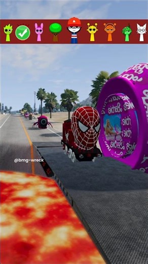 Сrazy Stunts & Insane Cars VS Barbie Bollard Trap! – BeamNG.Drive #001