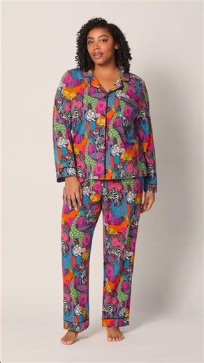 Stylish & Comfy! Tropical Tile Short Sleeve PJ Set You’ll Love #shortsfeed #shorts