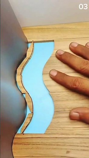 Tracing curved template onto wood for precise cut