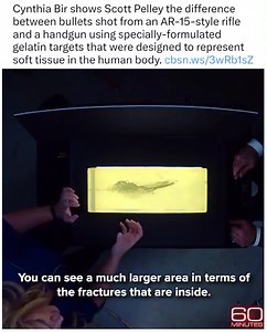 The AR-15 is designed to cause a very damaging shock wave that creates an extraordinarily large amount of tissue damage. Because of the projectile’s extraordinarily high velocity and relatively heavy weight, it virtually explodes any person in its path. It can also easily penetrate walls, furniture and even humans and still injure or kill someone behind them. These characteristics make the AR-15 far too dangerous and destructive for home or business defense. Because of the extraordinary tissue d