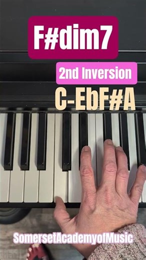 F Sharp Diminished 7th Chord Piano Inversions #pianotutorial #diminished