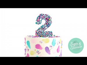 DIY Sprinkled Number Cake Toppers Tutorial