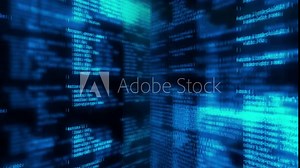 4k Programming code running over computer screen terminal, hacking loop Animation. Technology background with abstract digital code motion. Software development process concept in a cyberspace