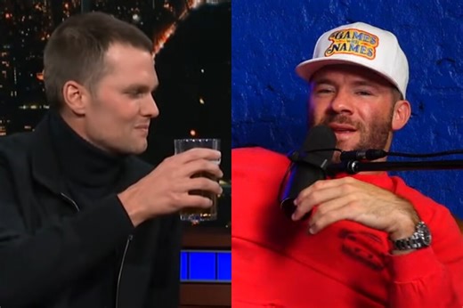 Tom Brady and Julian Edelman's epic beer-chugging contest