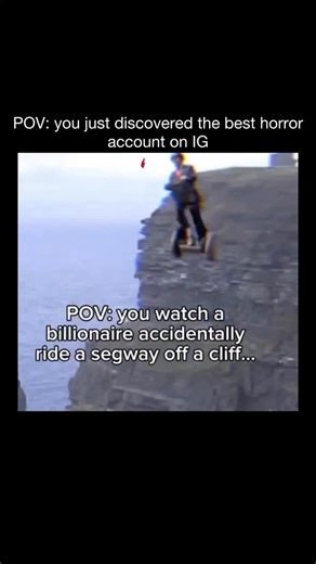 Horror on Instagram: "In September 2010, Jimi Heselden OBE, 62, a British entrepreneur and co-owner of Segway Inc., died after falling about 40 feet from a cliff near his Yorkshire estate. He had been riding an all-terrain Segway when, according to reports and a later coroner’s inquest, he reversed to let a dog walker pass—a courteous act that caused him to lose balance and plunge into the River Wharfe. He was pronounced dead at the scene. The coroner concluded the death was accidental, ruling o