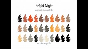 Procreate Color Palette, Fright Night, Swatches for Procreate - Etsy