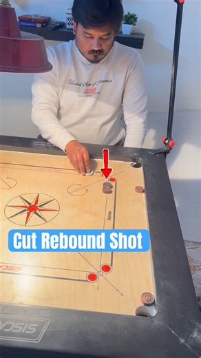 INSANE CARROM SHOT ll CUT REBOUND SHOT ll CARROM TUTORIAL ll #carromfinisher #carrom