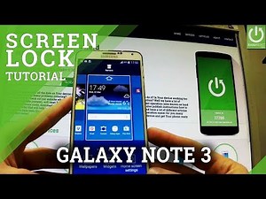 Screen Lock in SAMSUNG Galaxy Note 3 - Pattern Protection