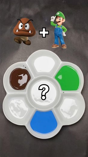 Color Mixing Super Mario Characters Colors 🤎💚🩵#colormixing #satisfying #viral