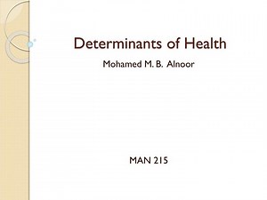 Determinants of Health - SlideServe