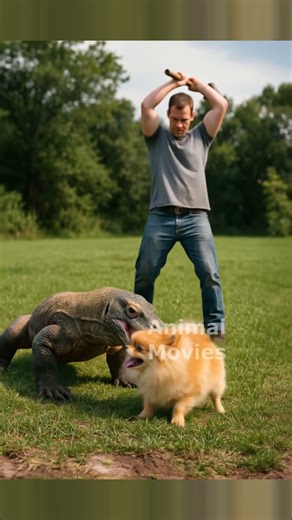 코모도 도마뱀이 개를 공격하자 주인의 결단! Komodo Attacks Dog—Owner Strikes Back!