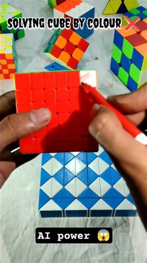 6by6 cube solve by using Ai 😱 l Ai power 😱 l #cube #shortclips #video